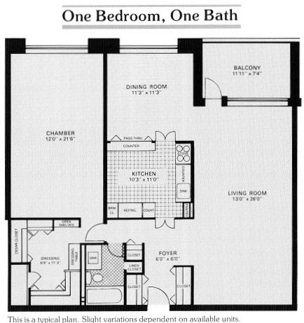 1 Bedroom, 1 Bath Scarborough Manor Units